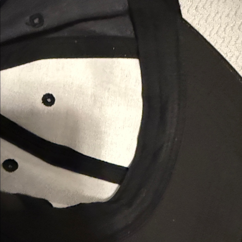 Black Textured Faux Leather Baseball Cap - Picture 6 of 7